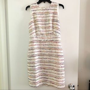 J. Crew Rainbow Tweed Sheath Dress in Multicolor